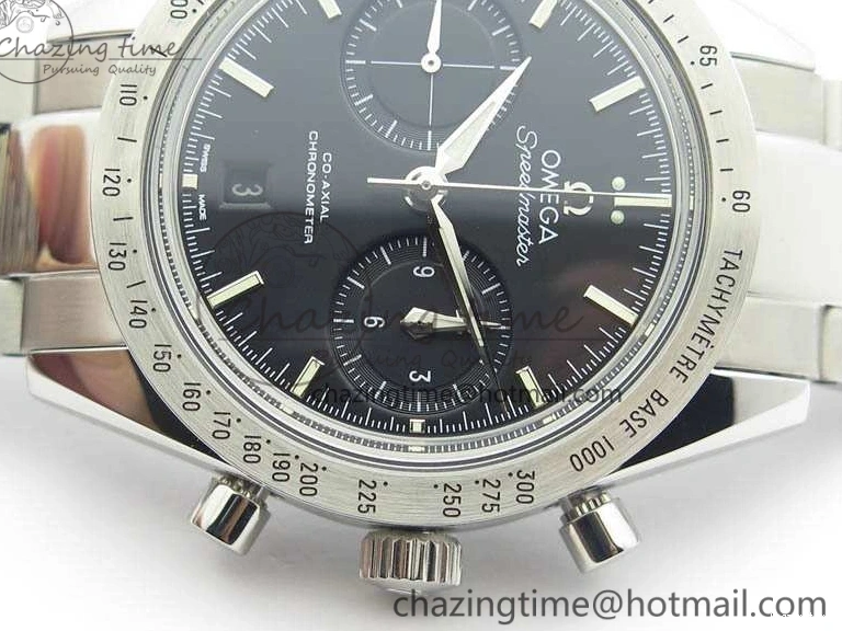 0213 Speedmaster ’57 Co-Axial OMF 1:1 Best Edition Black Dial White Markers On SS Bracelet A Durable 8146